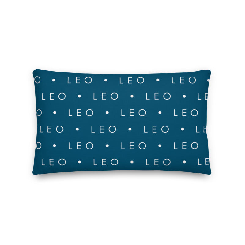 back of throw pillow personalized with pet name