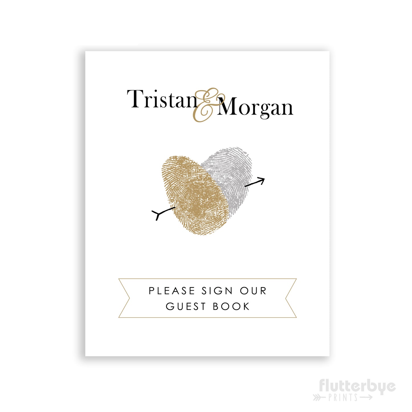 thumbprint wedding guest book please sign in