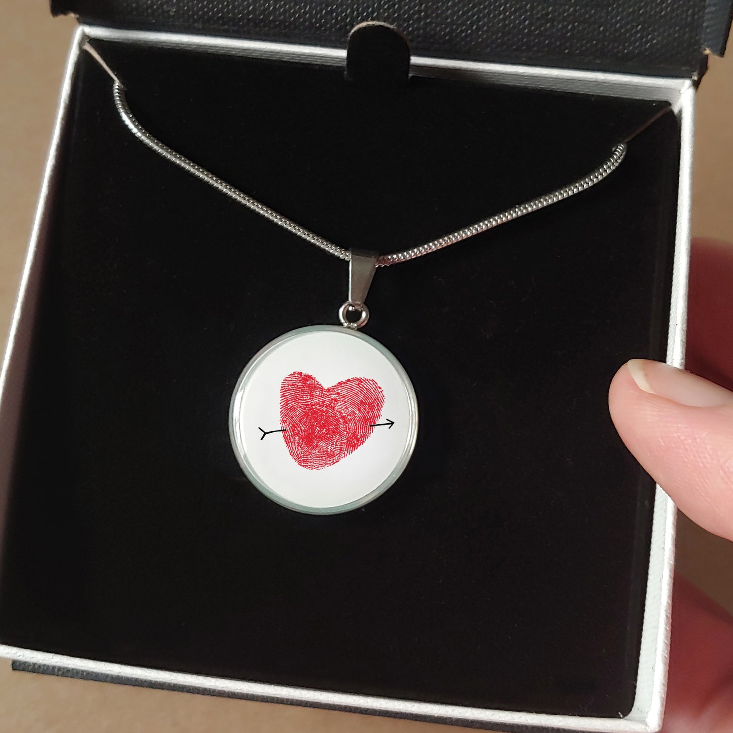 Fingerprint Heart Necklace