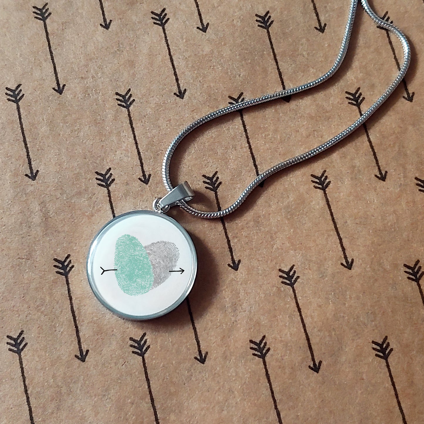 Fingerprint Heart Necklace