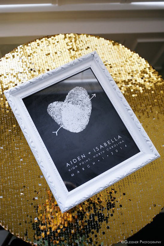 modern black and gold wedding guest book table inspiration