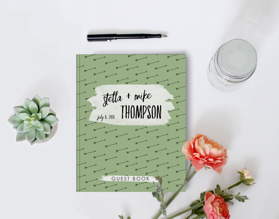 Traditional Hard Cover Wedding Guest Book