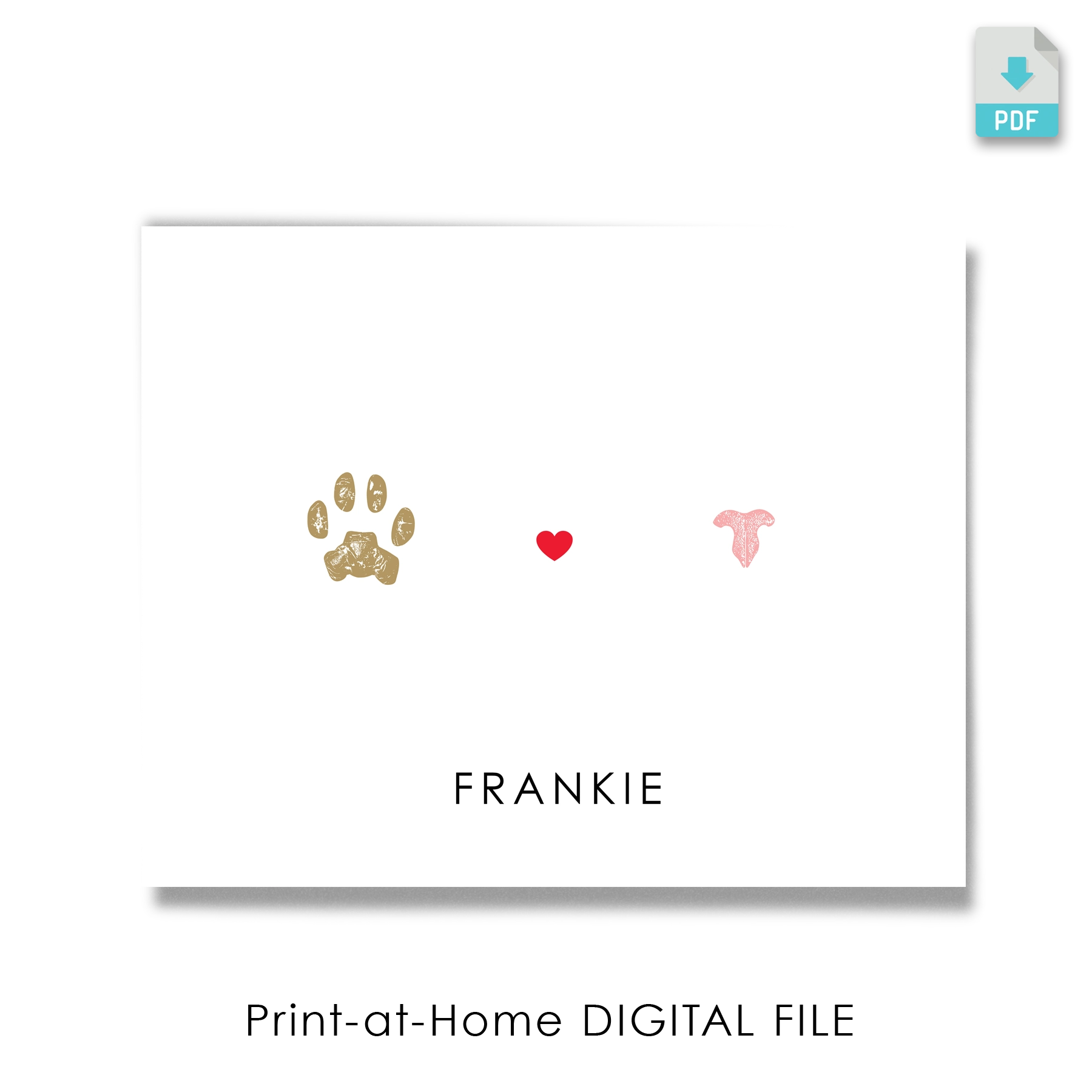 pet paw and nose digital file download for printing at home or tattoo art