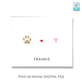 pet paw and nose digital file download for printing at home or tattoo art