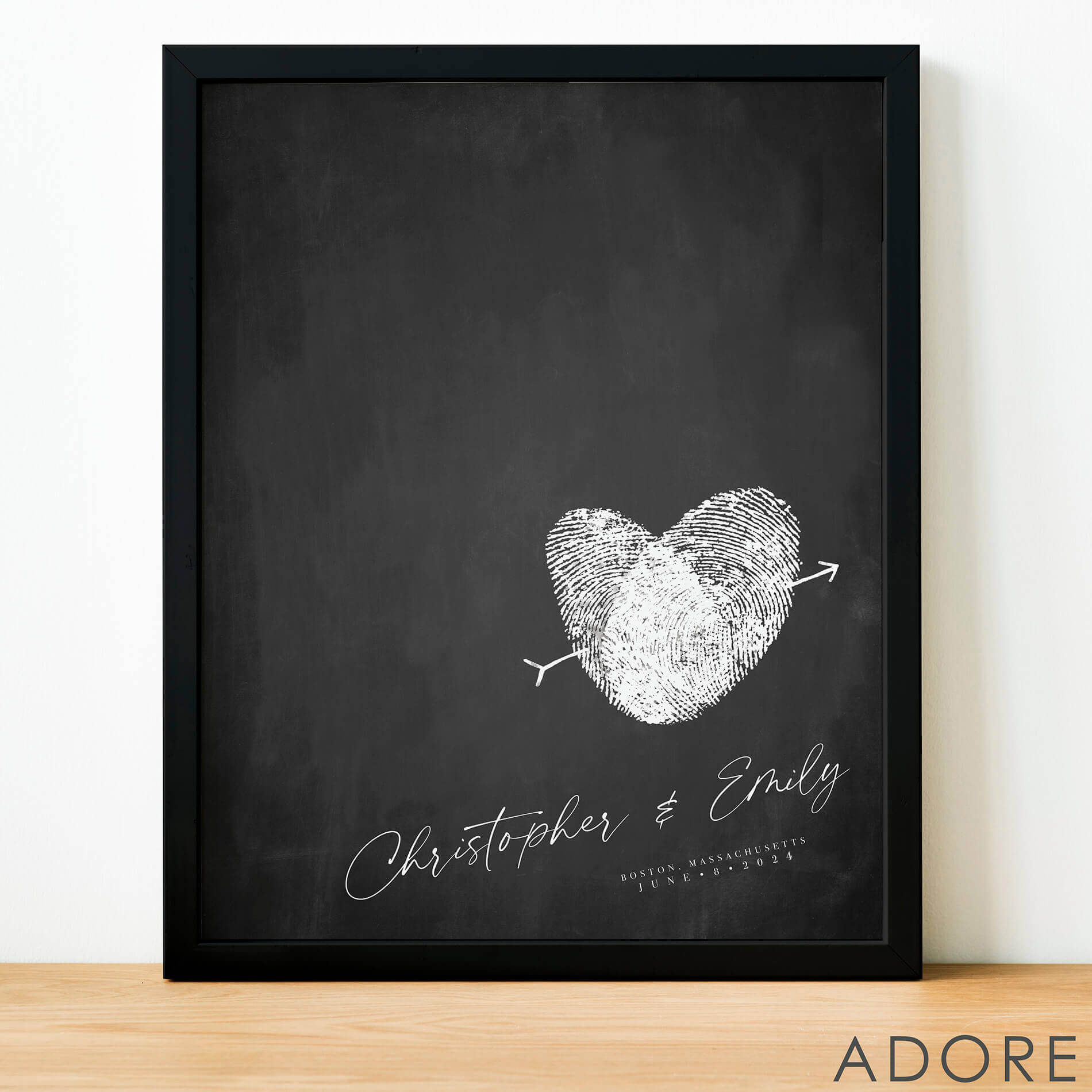 Chalkboard Guest Book Alternative Adore Cursive Script