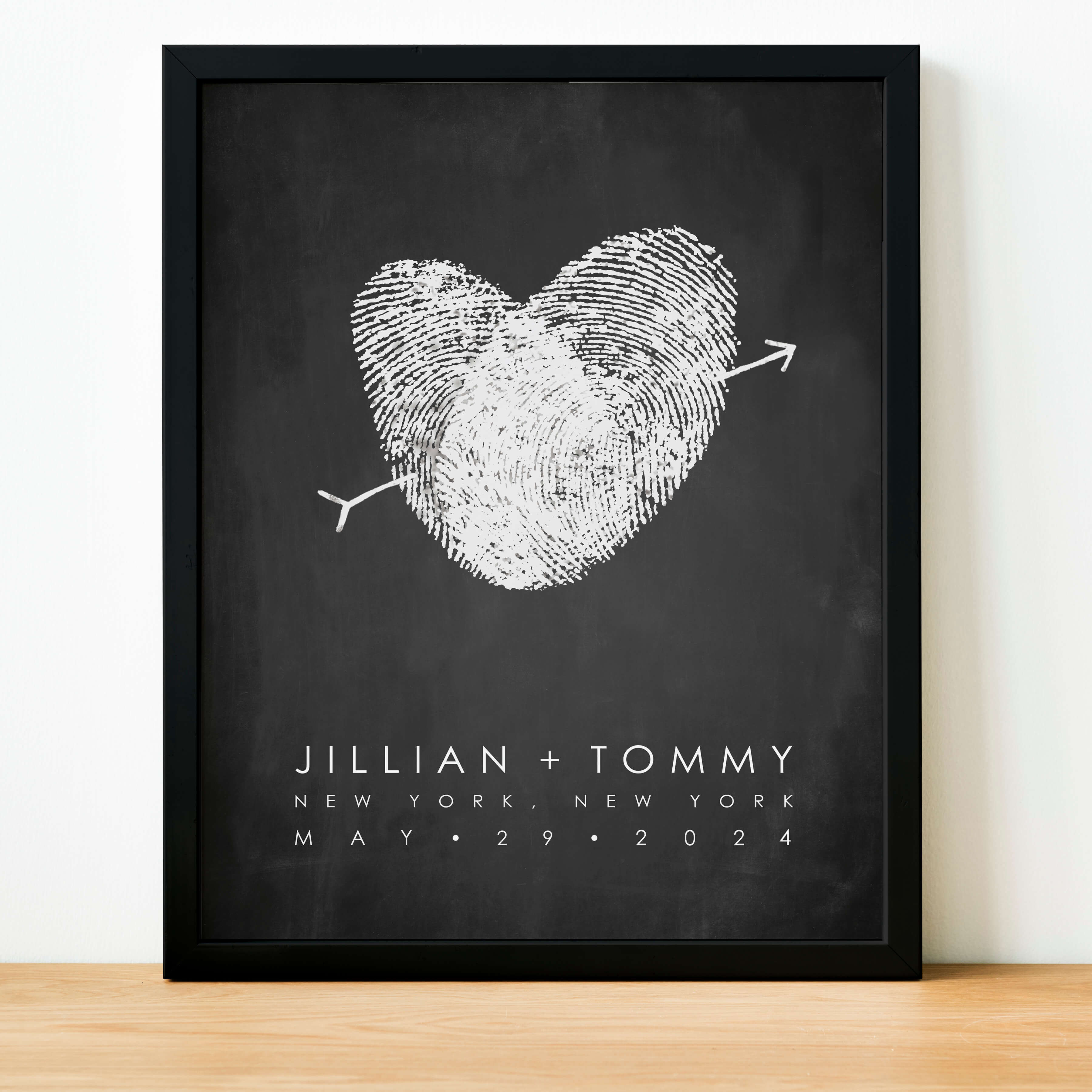 Fingerprint Wedding Guest Book Alternative Classic Chalkboard Style