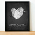 Fingerprint Wedding Guest Book Alternative Classic Chalkboard Style