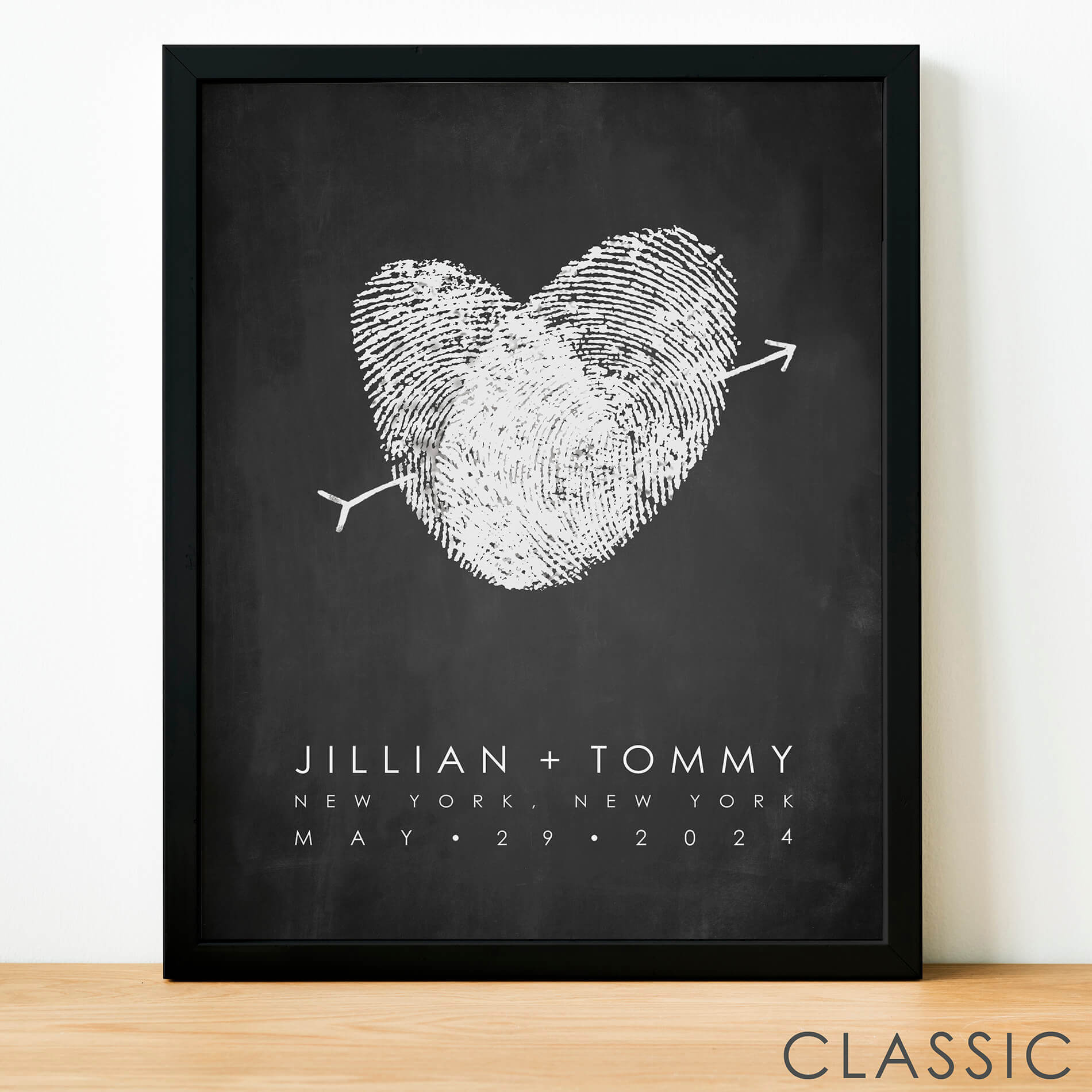 Chalkboard Guest Book Alternative Fingerprint Wedding Guestbook Canvas Sign Classic
