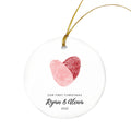 personalized couple's first christmas ornament newly weds holiday gift
