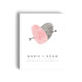 Wedding Guest Book Fingerprint Heart Hard Cover Guestbook