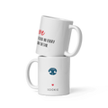 dog nose print mug front and back views