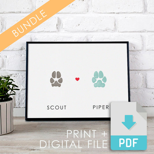 Paw Prints for Multiple Pets + DIGITAL File  📥 - On Sale