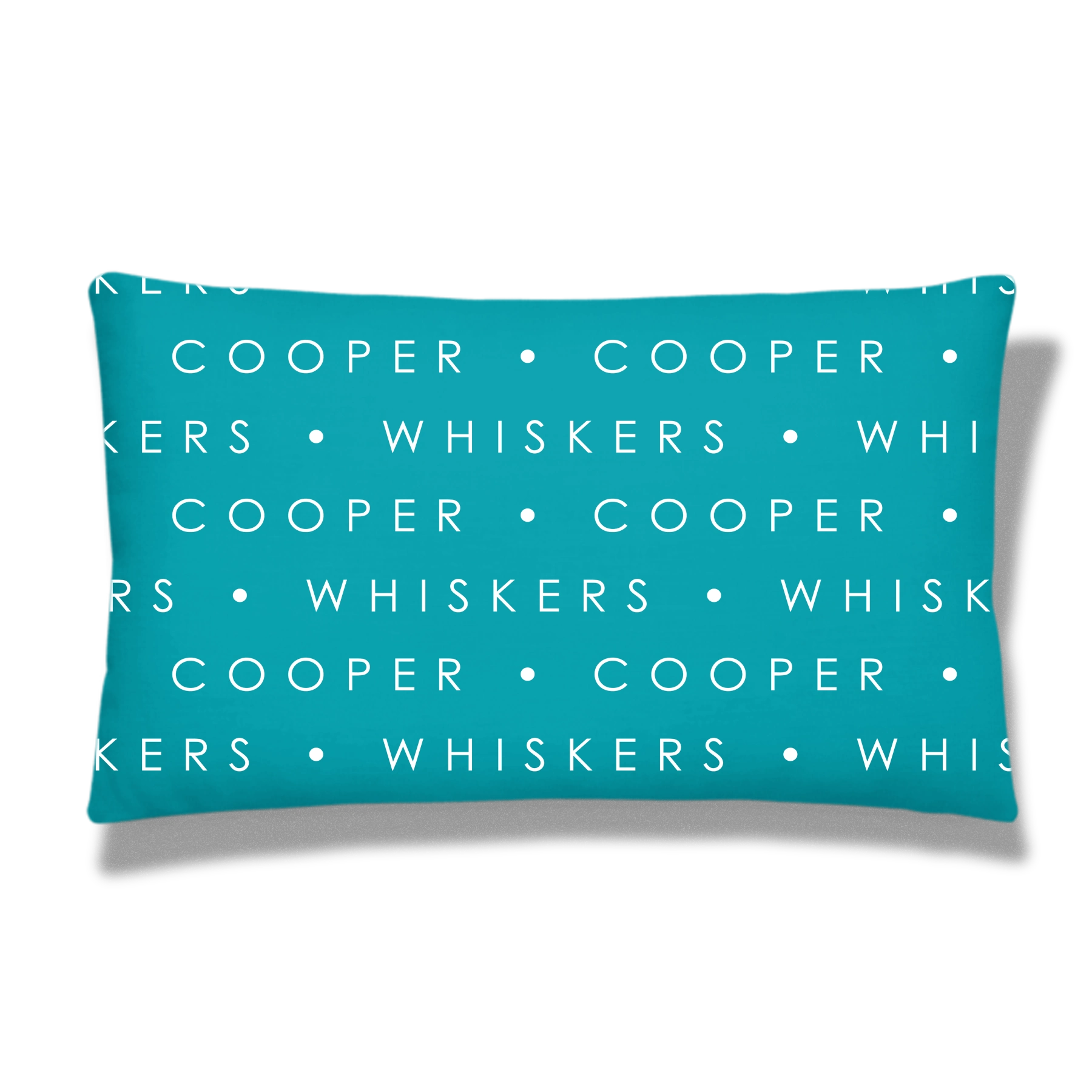 Customized pet paw print pillow measuring 20 by 12 inches for people with multiple pets.