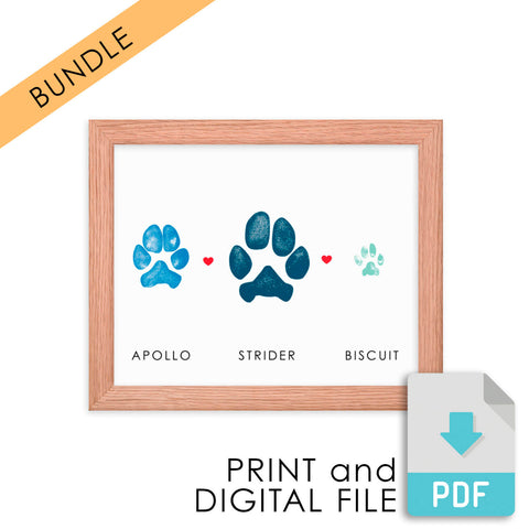 multiple pet print bundle print with digital file download