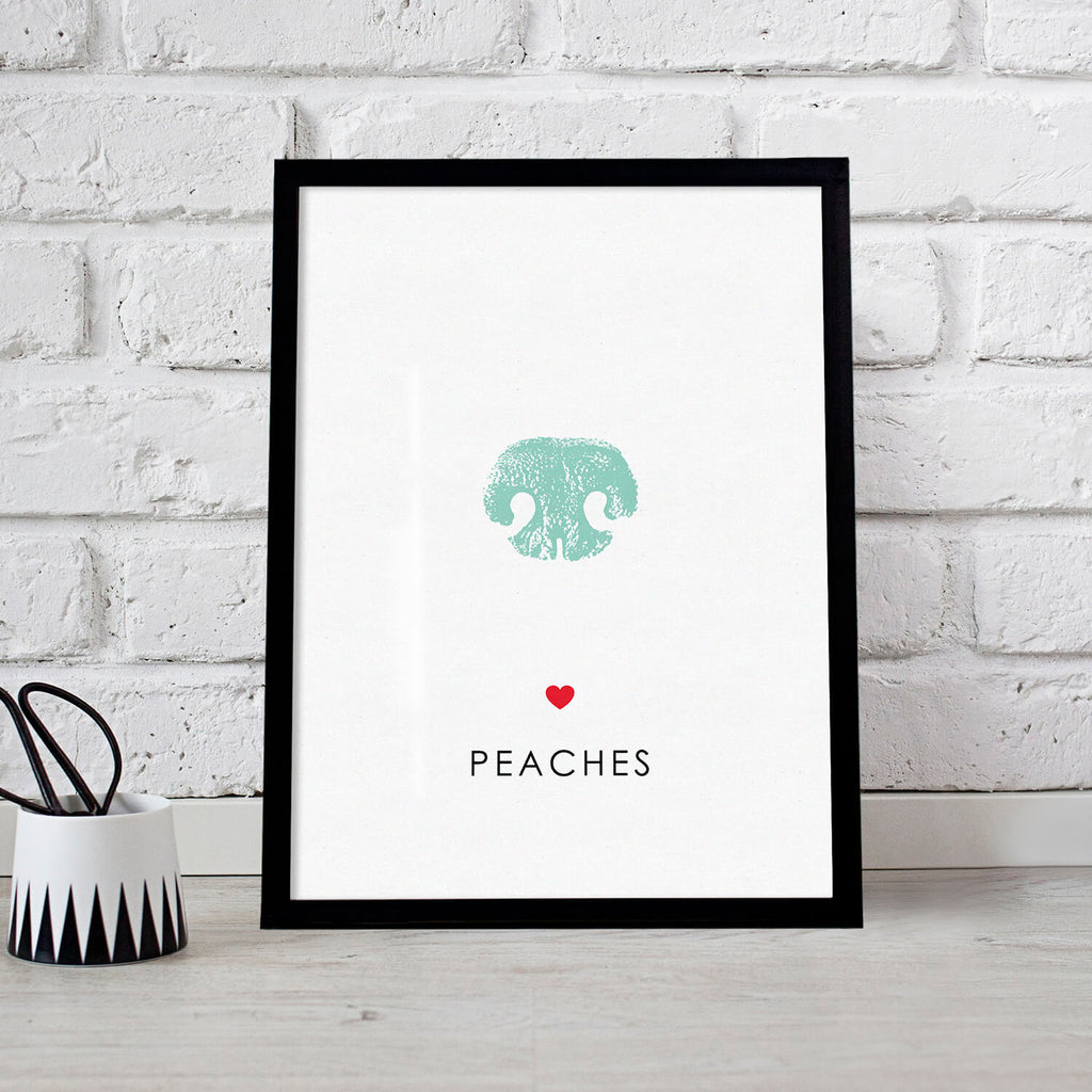 Custom Pet Nose Print Memorial Art
