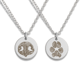 Pet Paw & Nose Print Coin Necklace