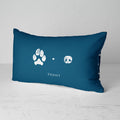 dog paw and nose print throw pillow with custom pet prints