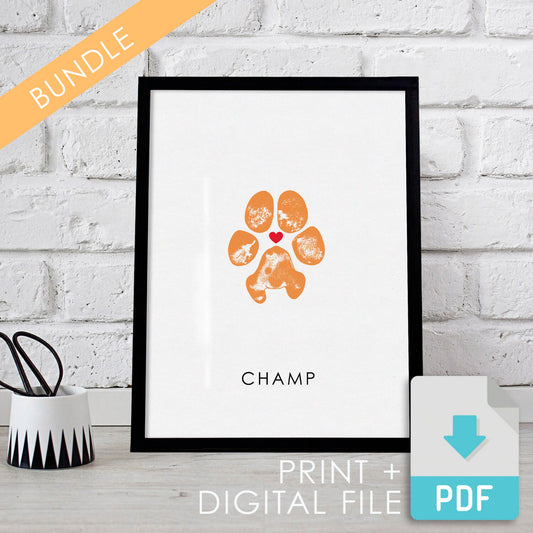Pet Paw Print + DIGITAL File  📥  - On Sale