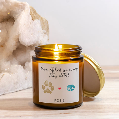 Pet Paw & Nose Pillow + Candle - Flutterbye Prints