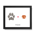 Pet Paw and Nose Print Keepsake Pet Loss Memorial Gift Idea with Dog Prints