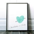 Fingerprint Guest Book Alternative Wedding Guestbook Sign-In Print with Cursive names