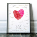 fingerprint wedding guest book alternative with guest signatures