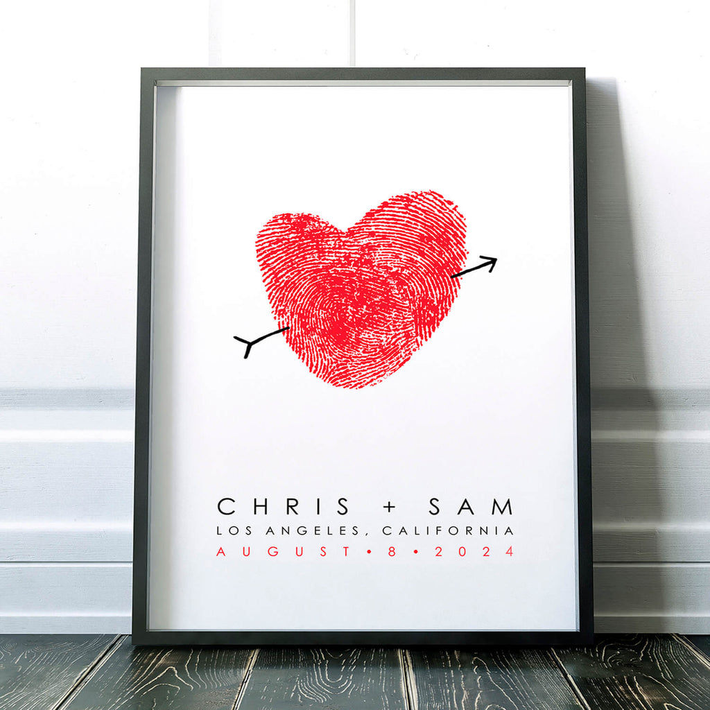 Fingerprint Guest Book Alternative Wedding Guestbook Modern Wedding Sign
