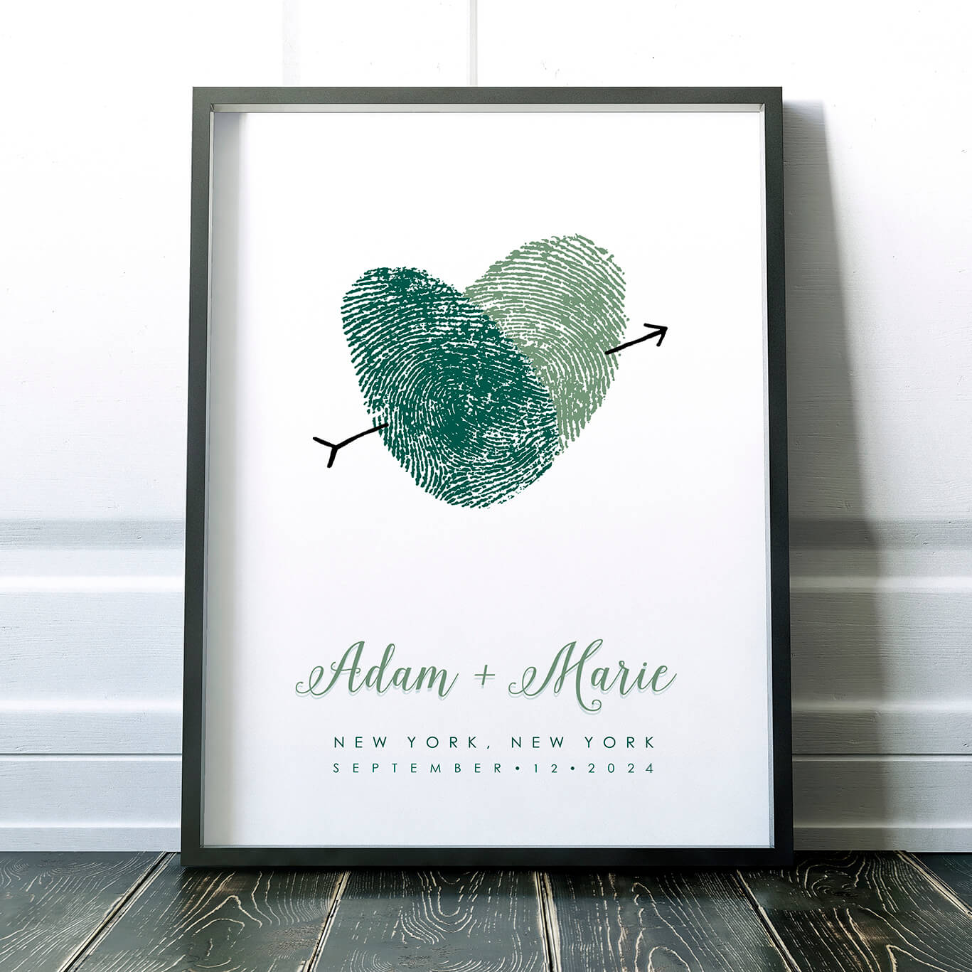 Wedding Guest Book Alternative Fingerprint Guestbook Canvas Green Wedding Idea