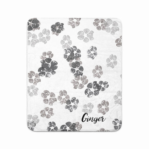 Pet Paw Pillow & Sherpa Blanket - Flutterbye Prints