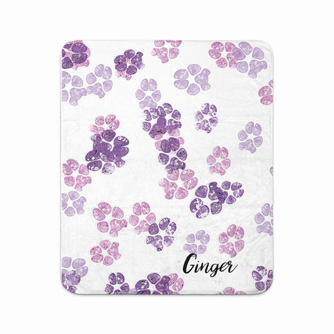 Pet Paw Pillow & Sherpa Blanket - Flutterbye Prints