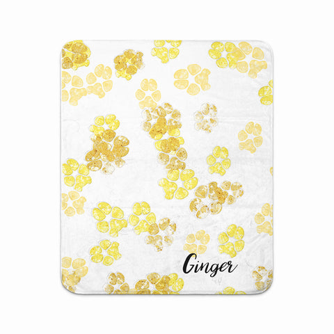 Pet Paw Pillow & Sherpa Blanket - Flutterbye Prints