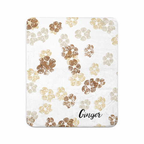 Pet Paw Pillow & Sherpa Blanket - Flutterbye Prints