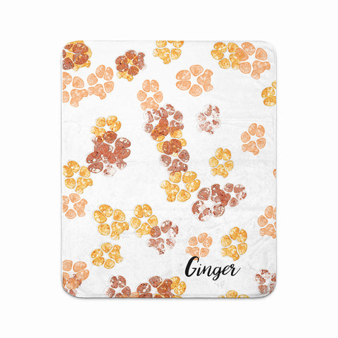 Pet Paw Pillow & Sherpa Blanket - Flutterbye Prints
