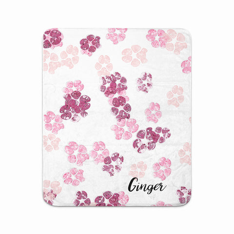 Pet Paw Pillow & Sherpa Blanket - Flutterbye Prints