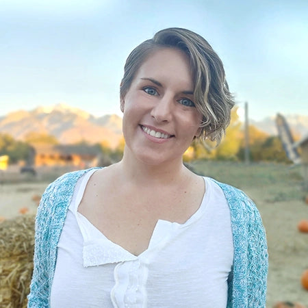 Photo of the founder and artist of Flutterbye Prints