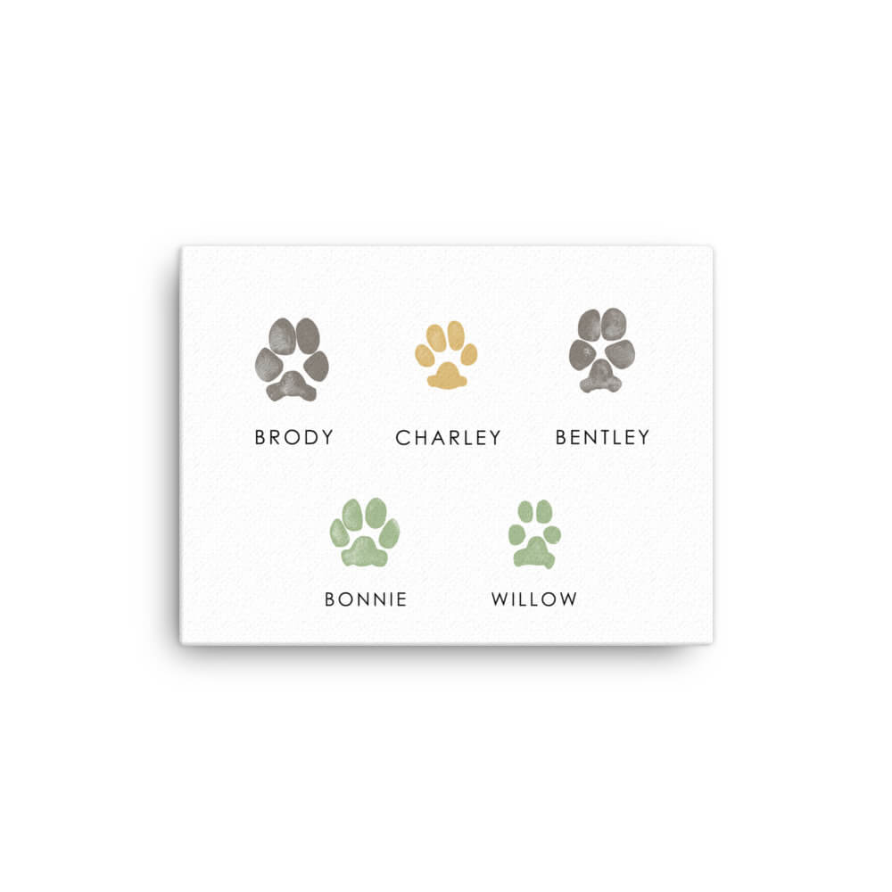 Pet Paw Print for Multiple Pets - Flutterbye Prints