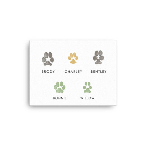 Pet Paw Print for Multiple Pets - Flutterbye Prints