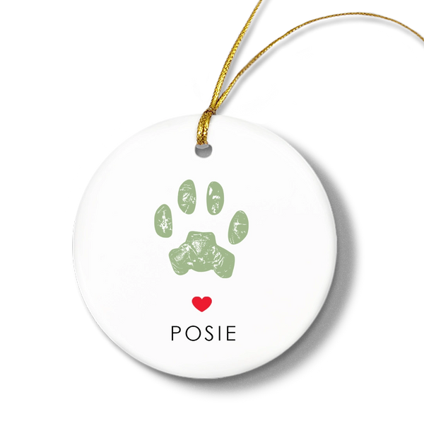 Dog Paw Christmas Ornament | Pet Paw First Christmas Ornament