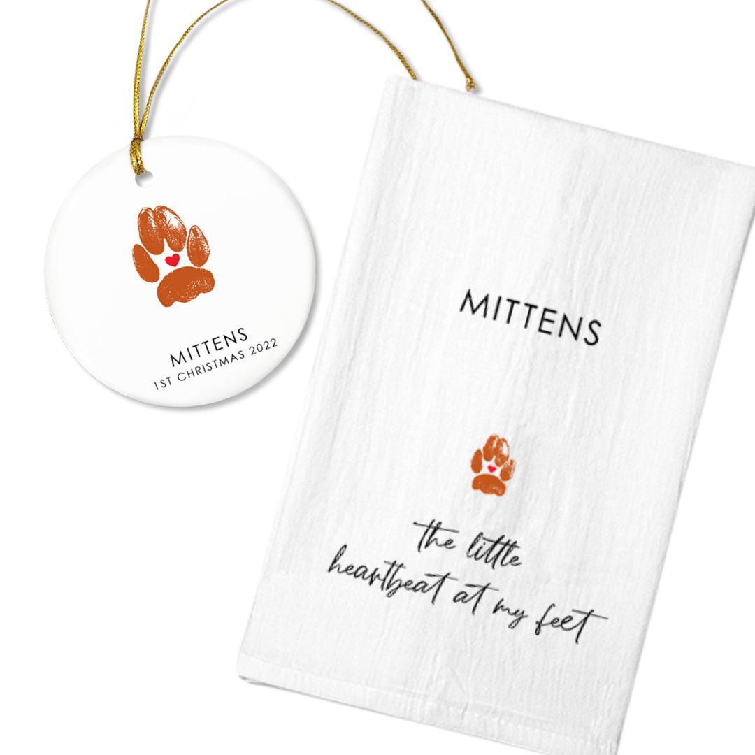 Pet Print Ornament & Tea Towel - Flutterbye Prints