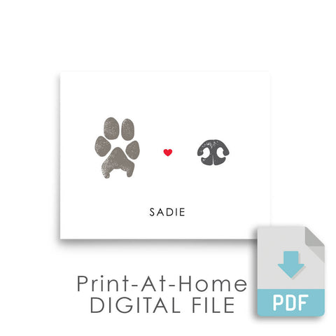 Digital File - Pet Paw & Nose Print Artwork