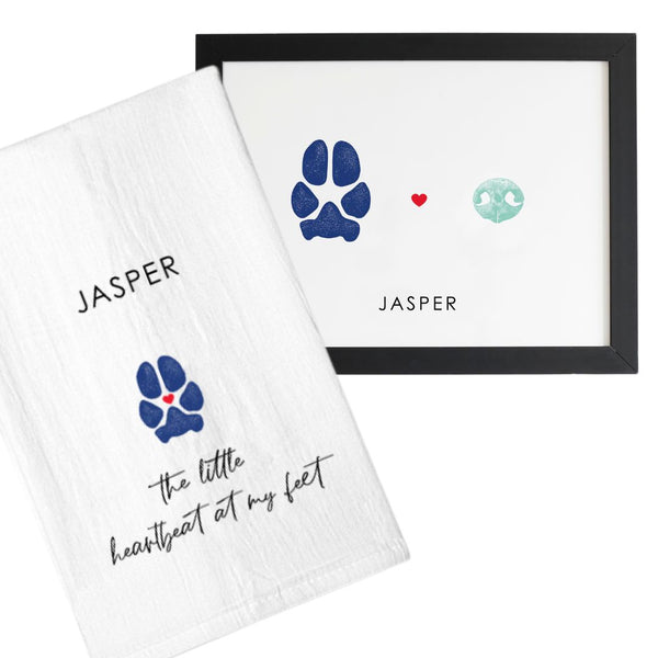 Pet Paw & Nose Print + Tea Towel - Flutterbye Prints