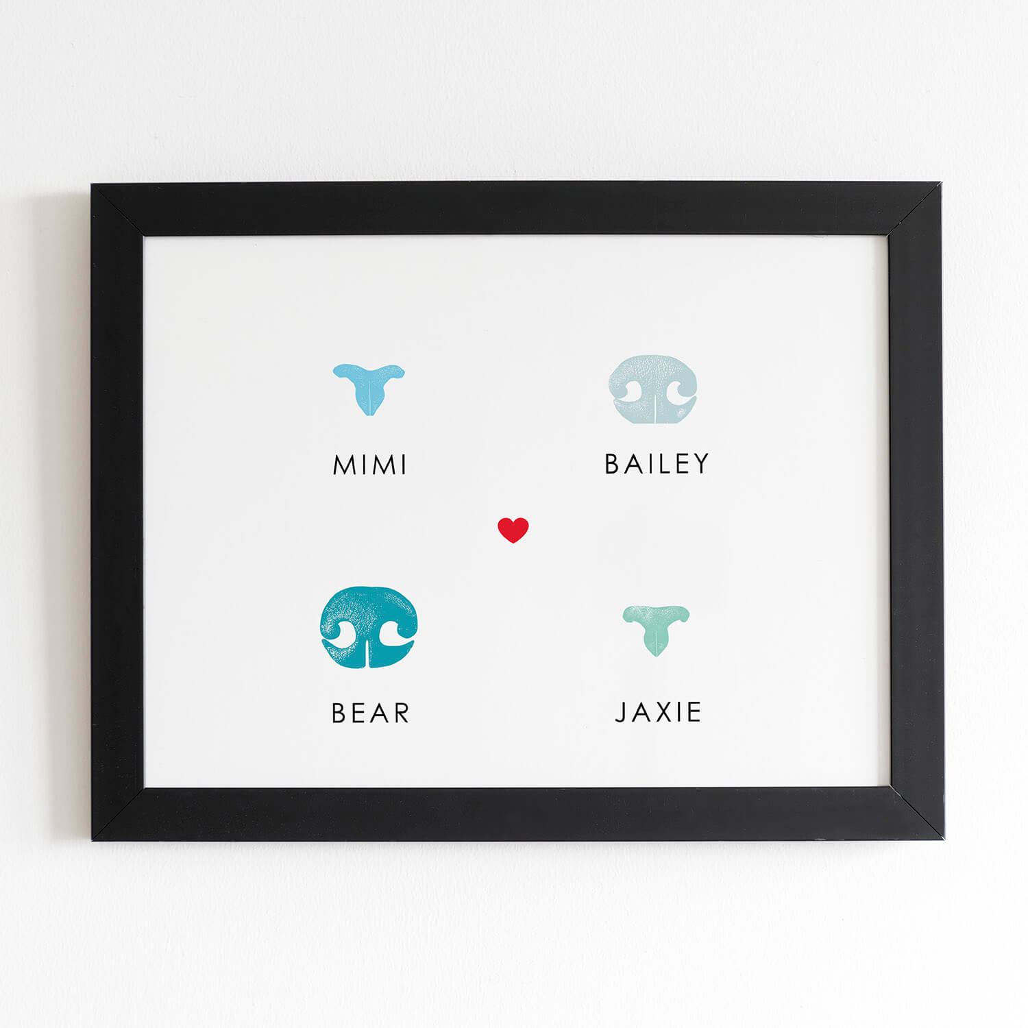 Nose Prints for Multiple Pets + Digital File - Flutterbye Prints