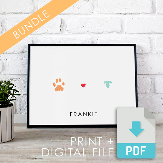 Pet Paw & Nose Print + DIGITAL File  📥  - On Sale