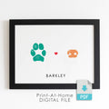 pet paw and nose dgital file download for printing at home