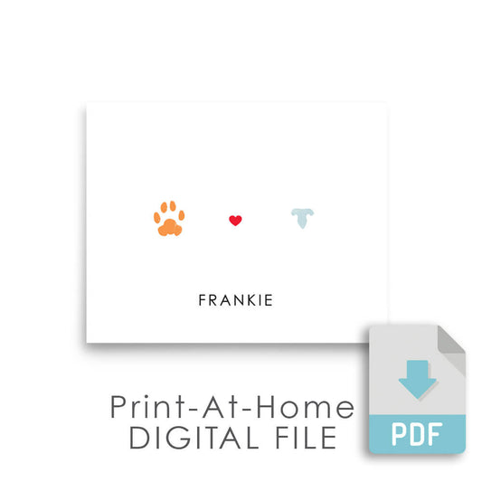 pet paw and nose dgital file download for printing at home