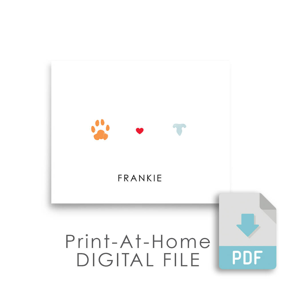 pet paw and nose dgital file download for printing at home