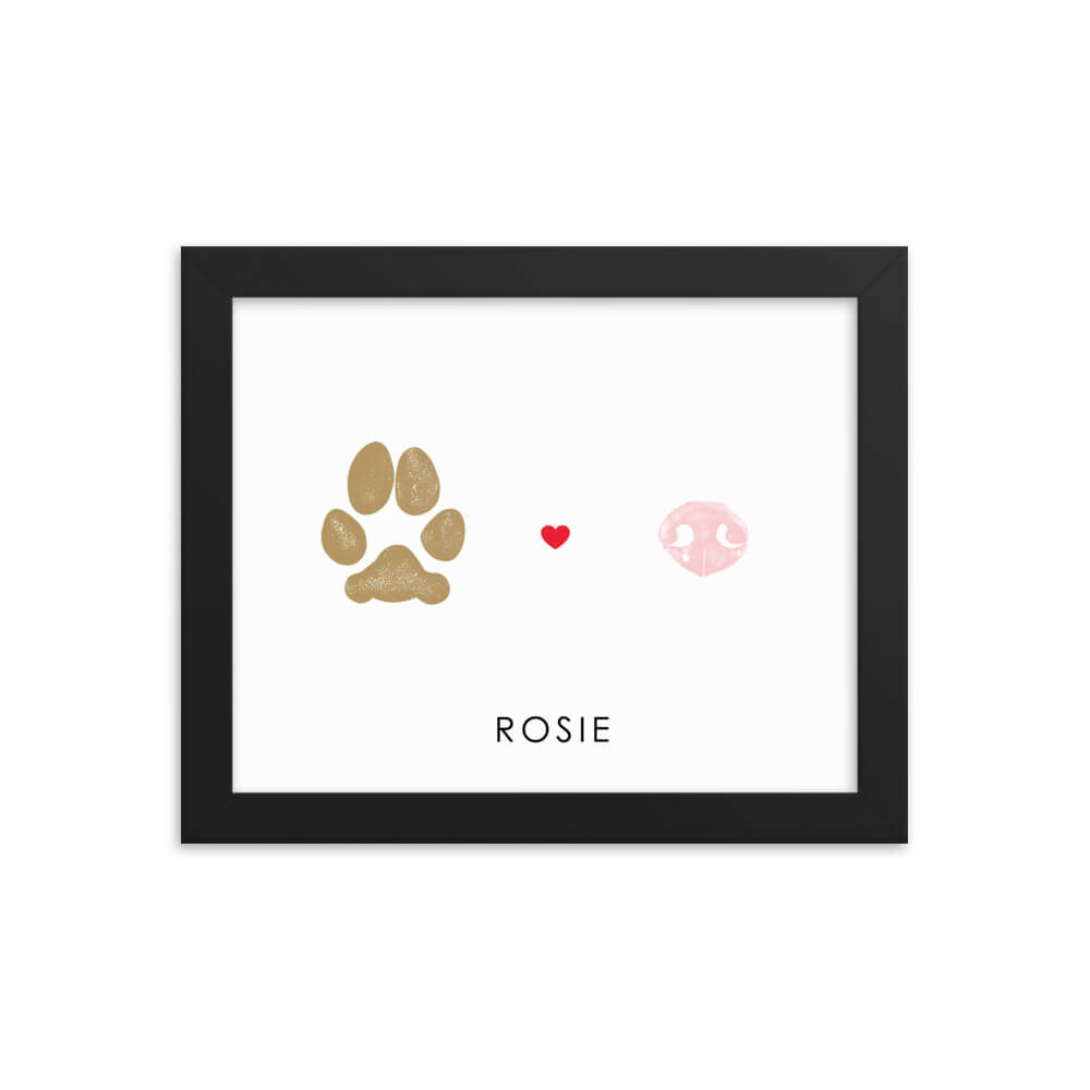 Pet Paw and Nose Print Gift Both Prints Together For Dogs, Cats