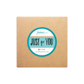 flutterbye prints round label on cardboard box that reads 
