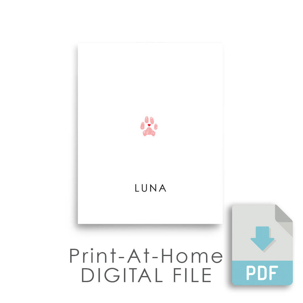 Digital File Pet Paw Print - Additional Copy - Flutterbye Prints