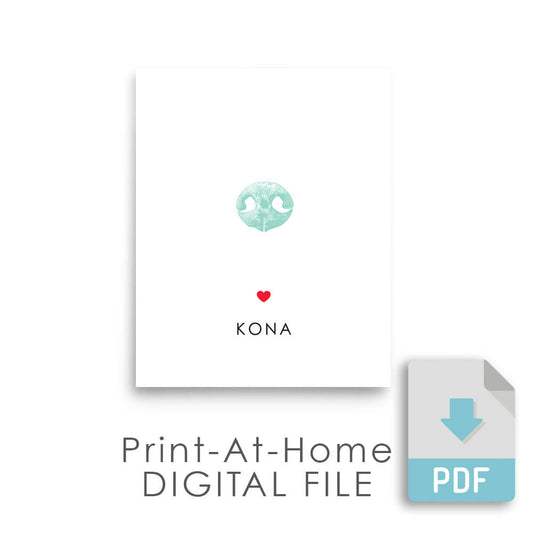 single dog nose print digital file download